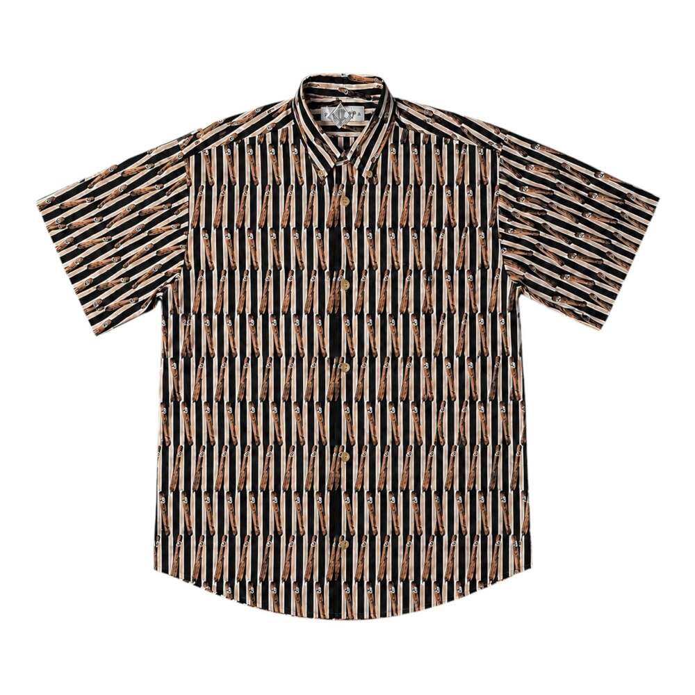 Tribute Vintage All-Over Cigar Print Button Down Shirt